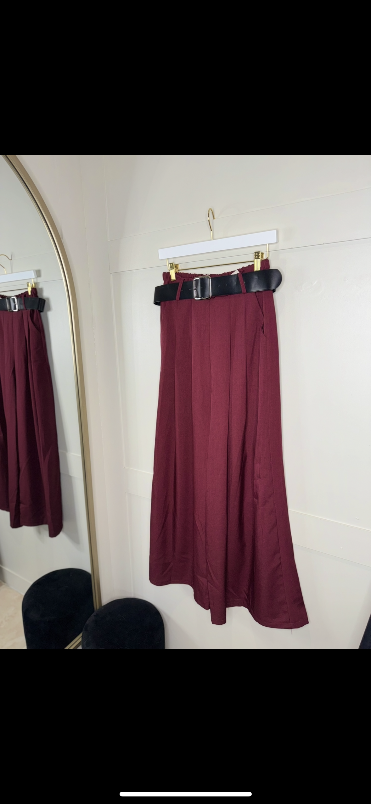 Flowy Belted Wide Leg Trousers