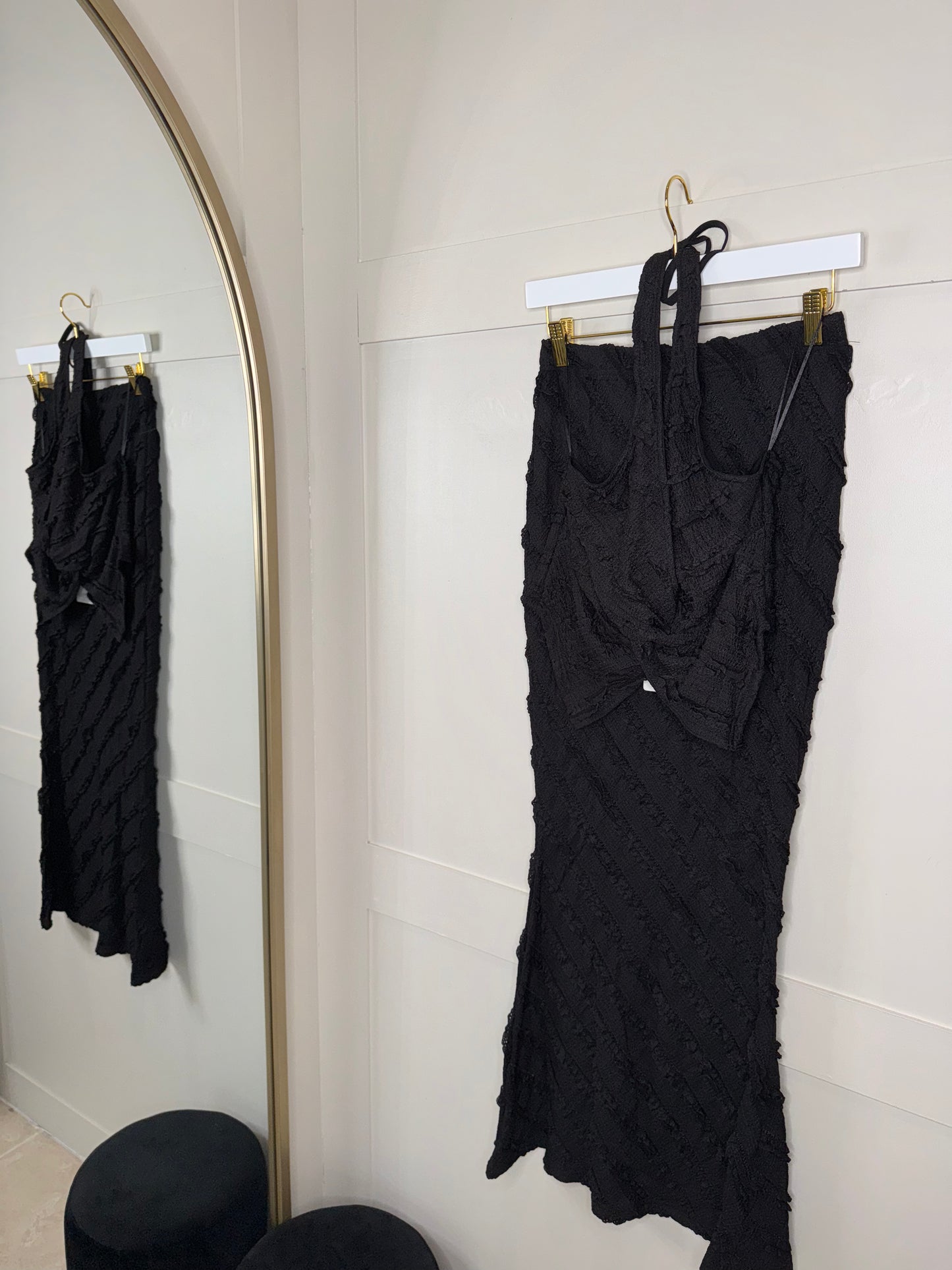Ruffle Halter Neck and Skirt Co Ord