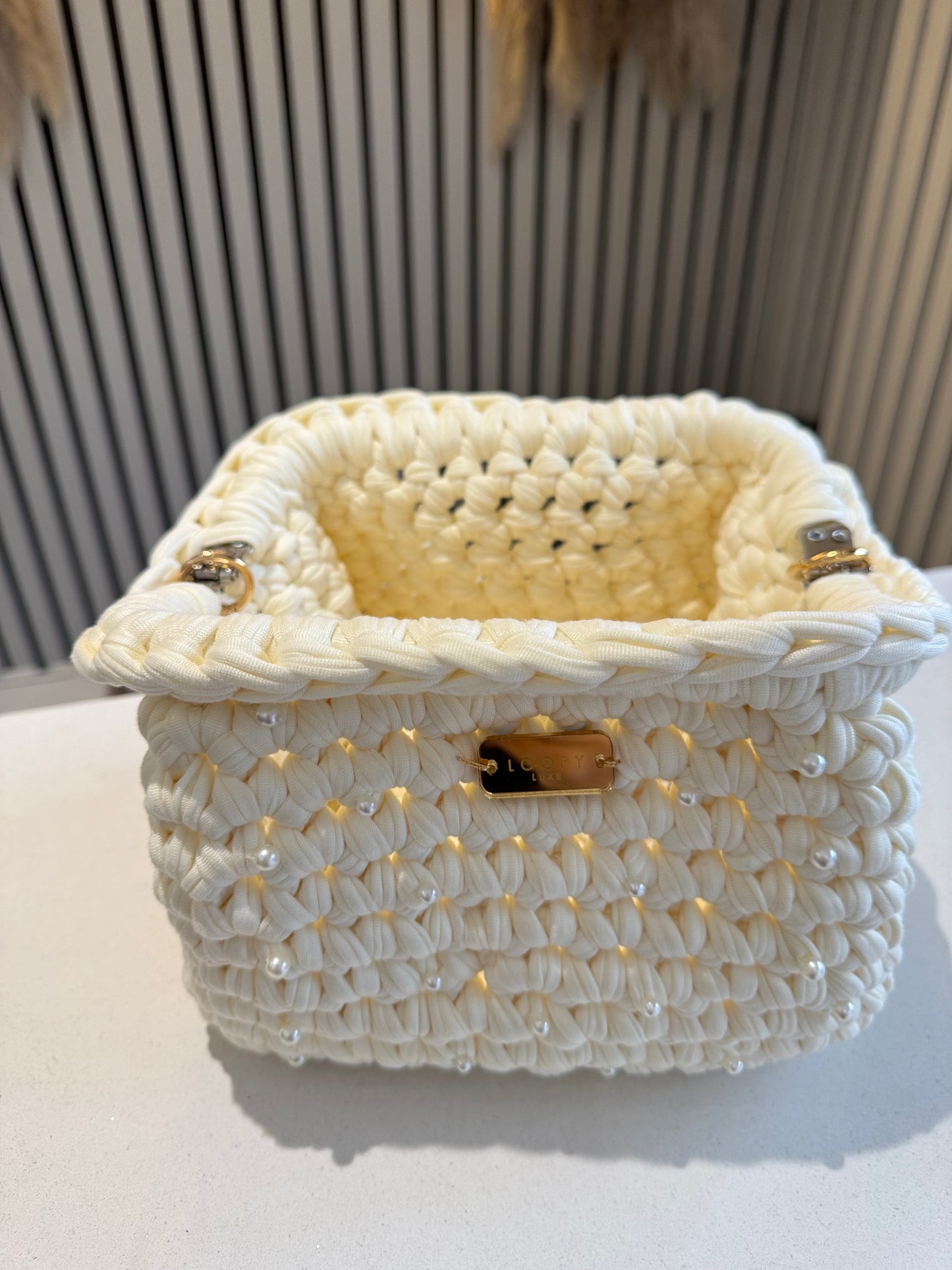 Loopy Luxe Small Pearly Clutch Bag