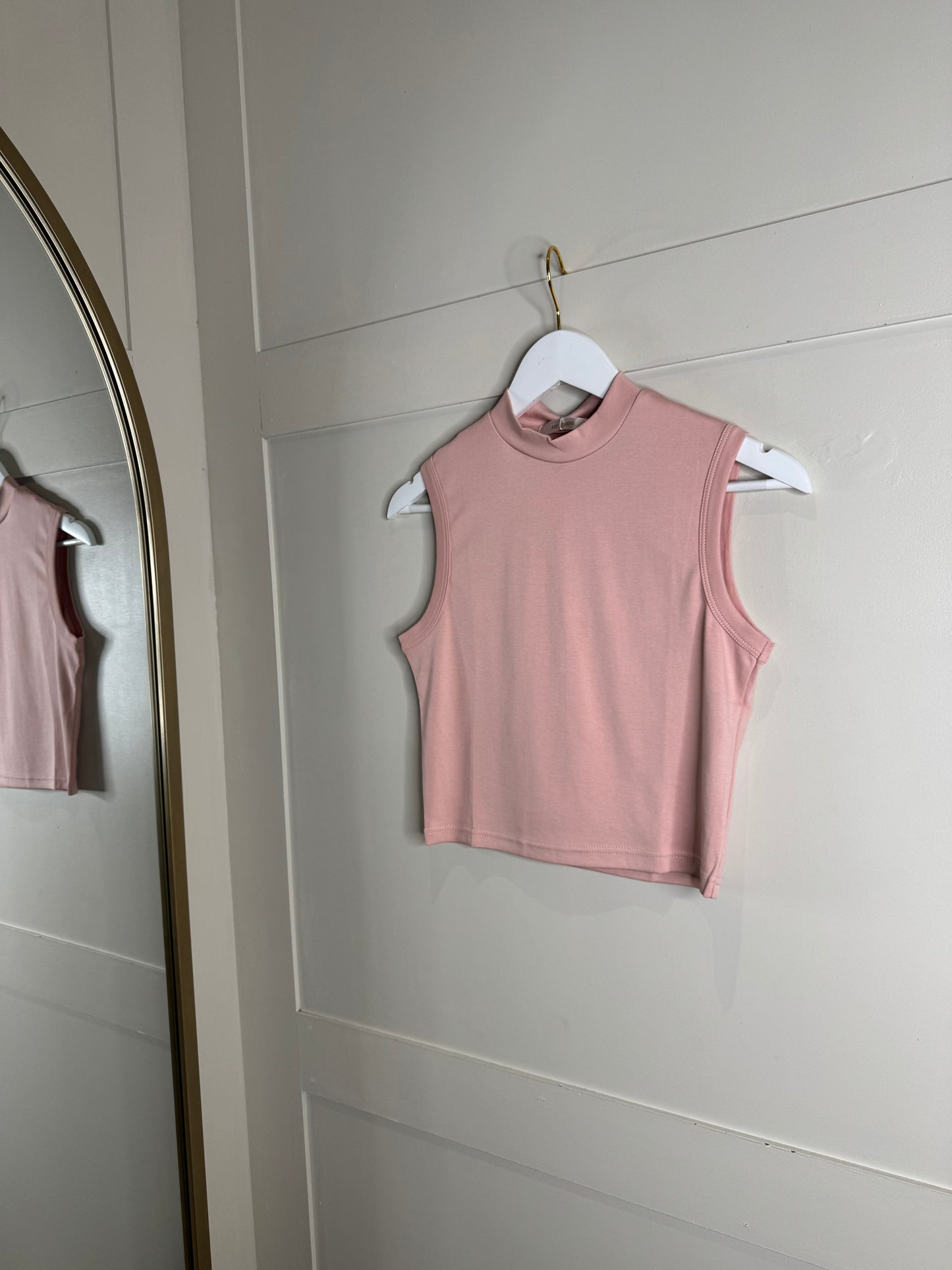 Basic High Neck Tank Top