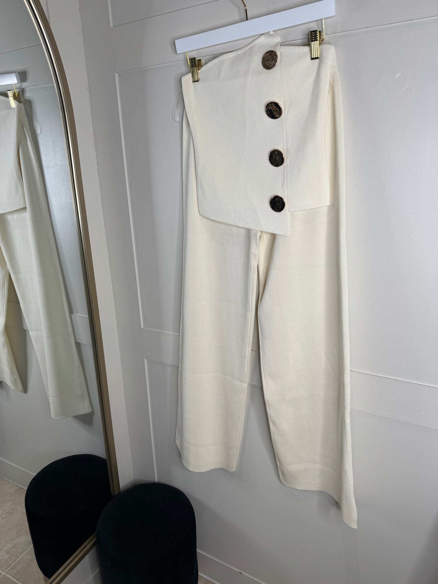 Strapless Gold Button Co ord