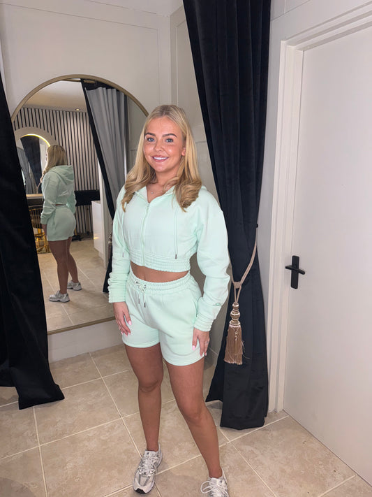 Cropped Hoodie & Shorts Tracksuit