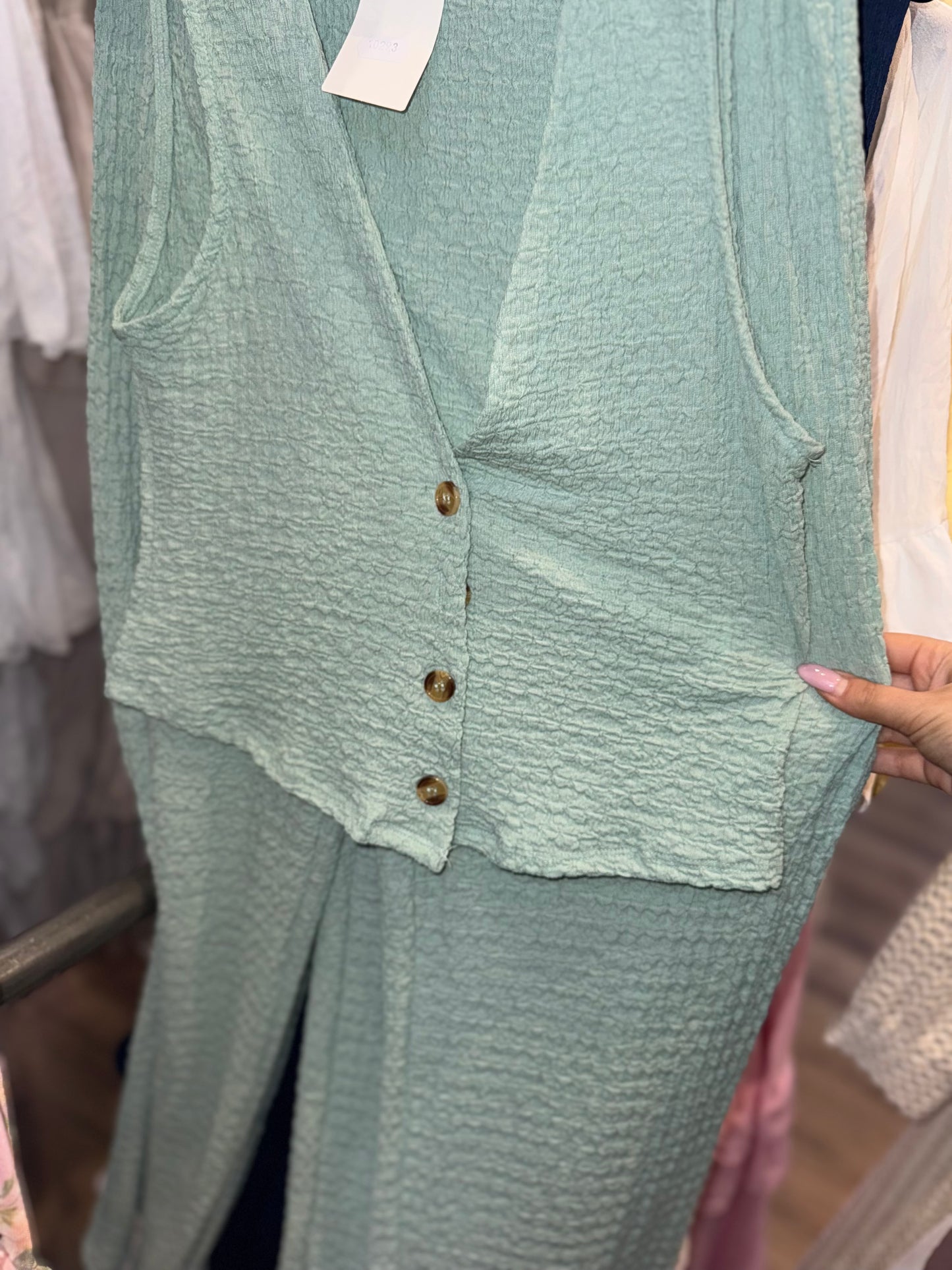 Textured Waistcoat Co-ord