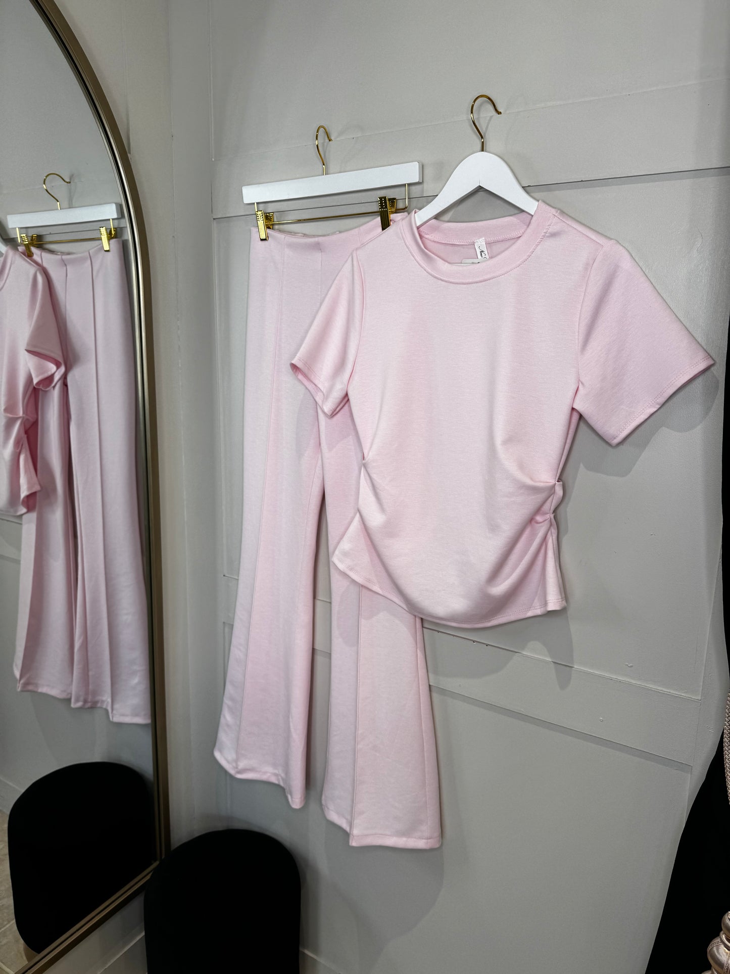 Ruched Waist T-Shirt And Trouser Co-Ord