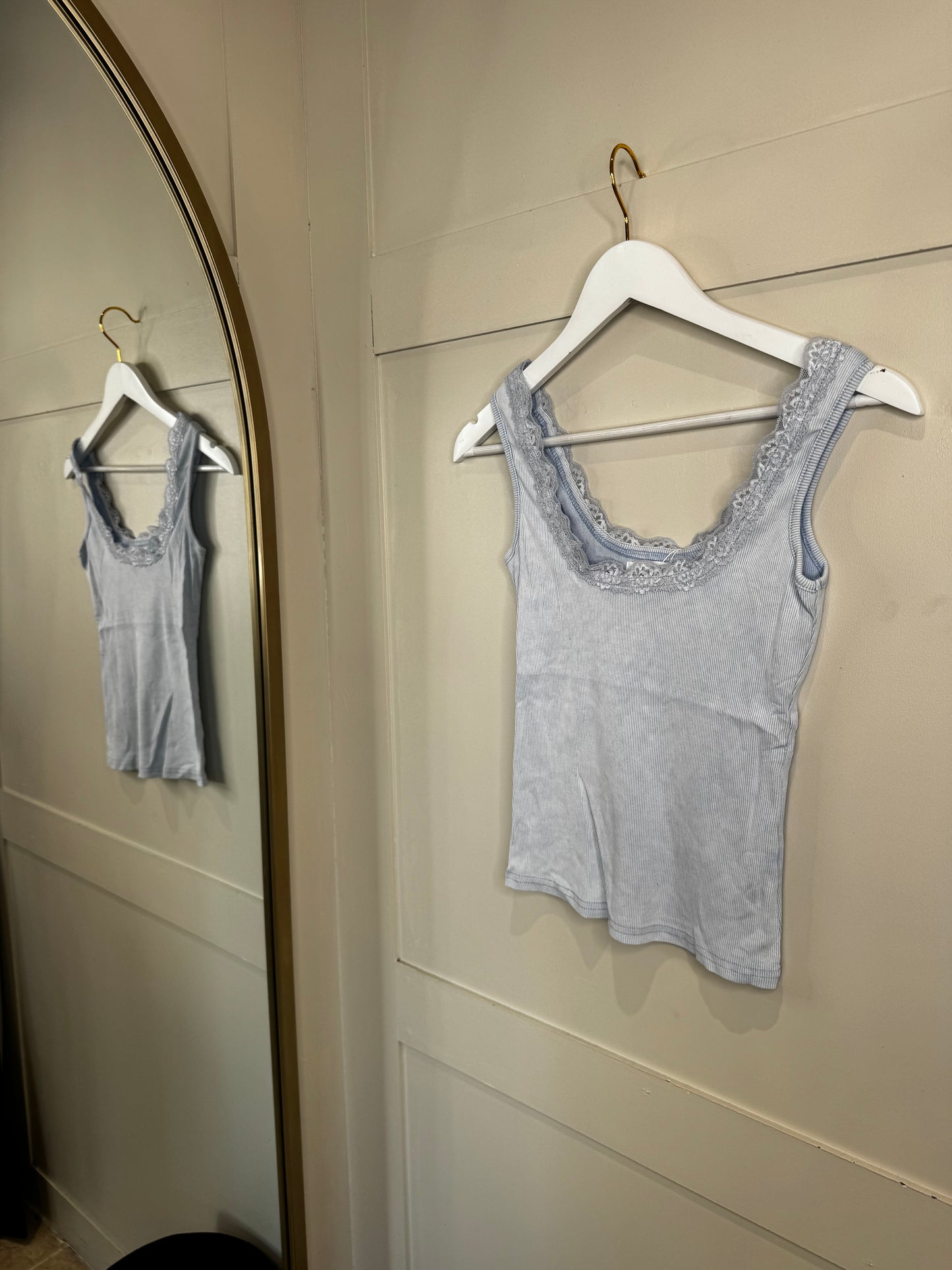 Lace Hem Vest Top