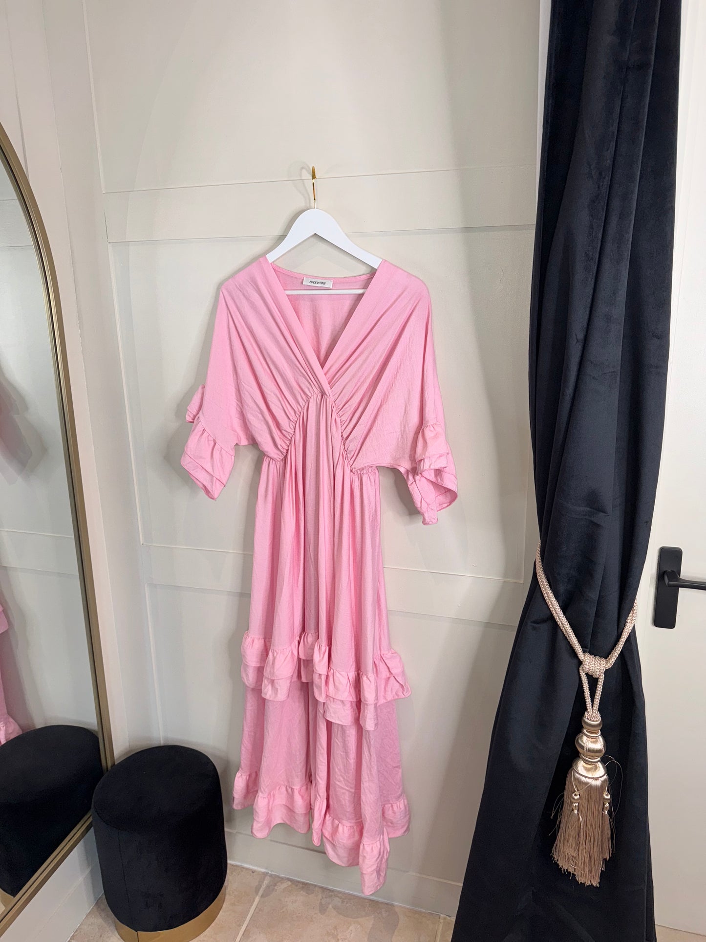 V-neck Tiered Maxi Dress