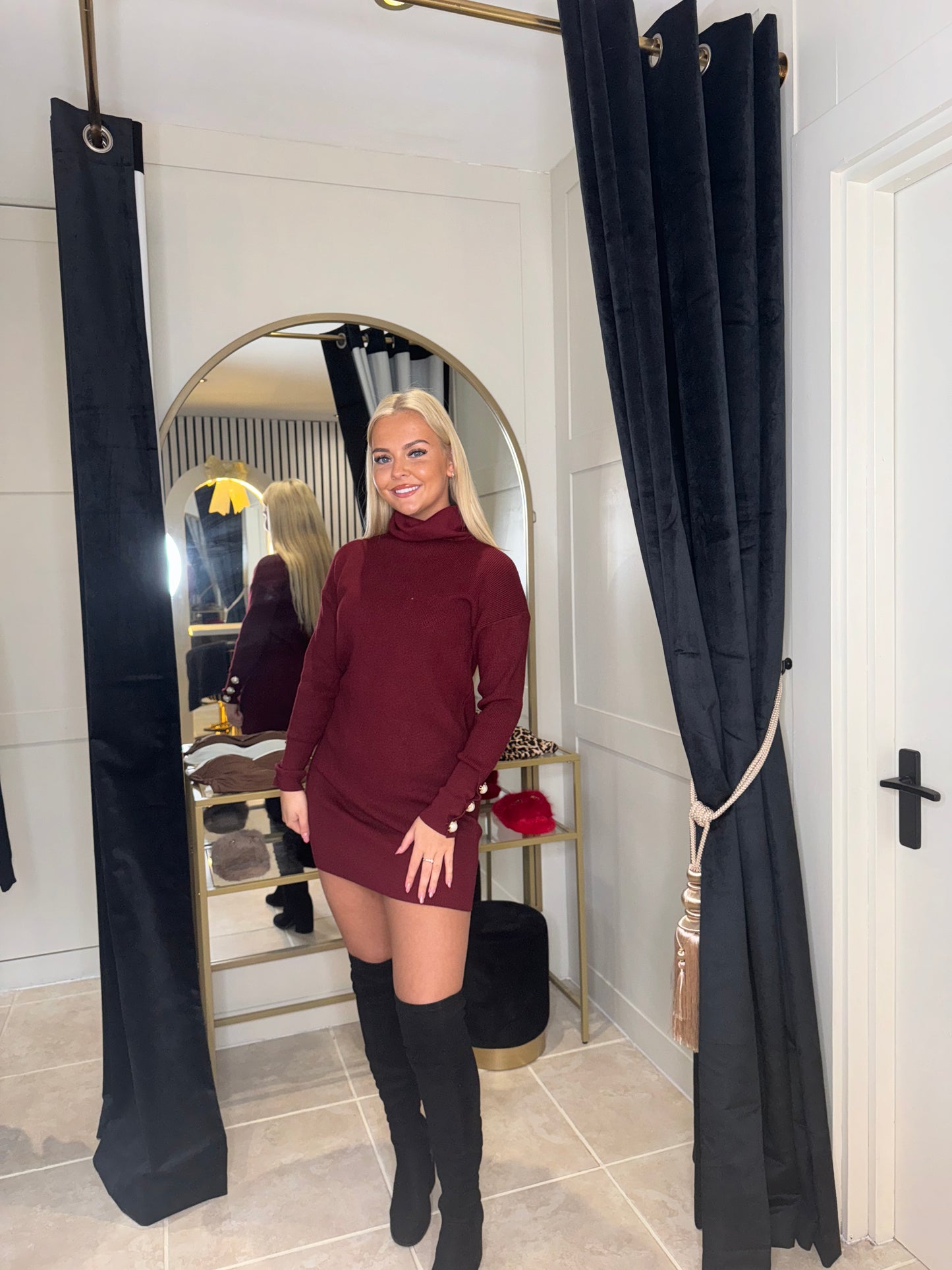 Roll Neck Jumper Dress