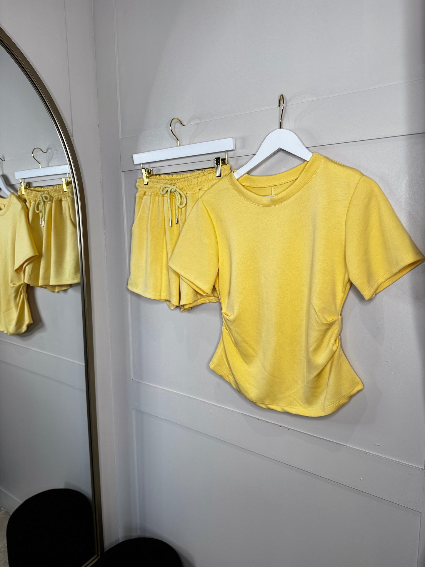 Ruched T-Shirt And Shorts Co-Ord