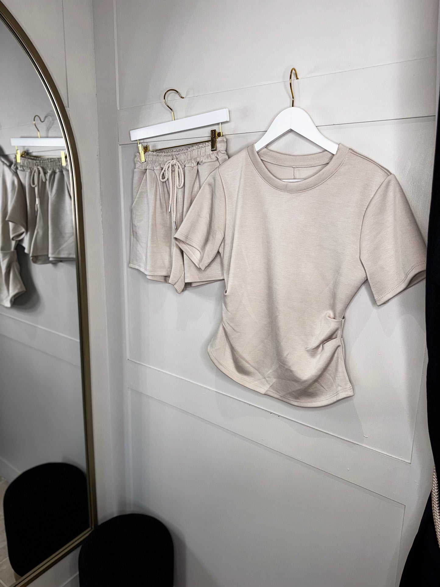 Ruched T-Shirt And Shorts Co-Ord