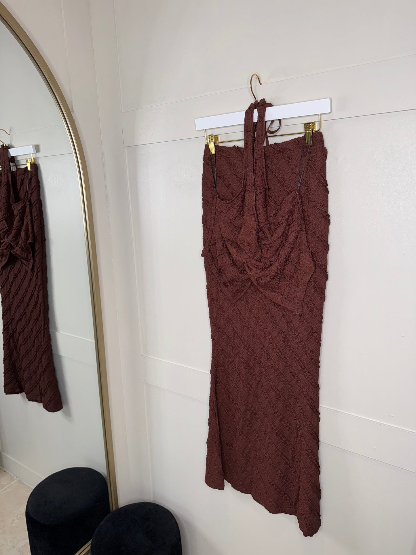 Ruffle Halter Neck and Skirt Co Ord
