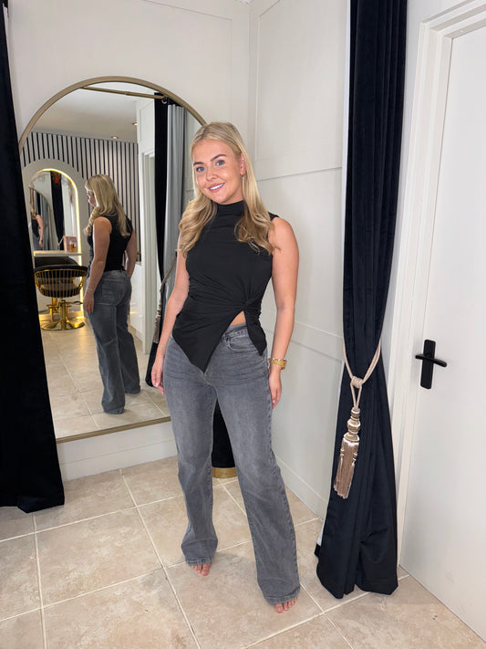 High Neck Sleeveless Top