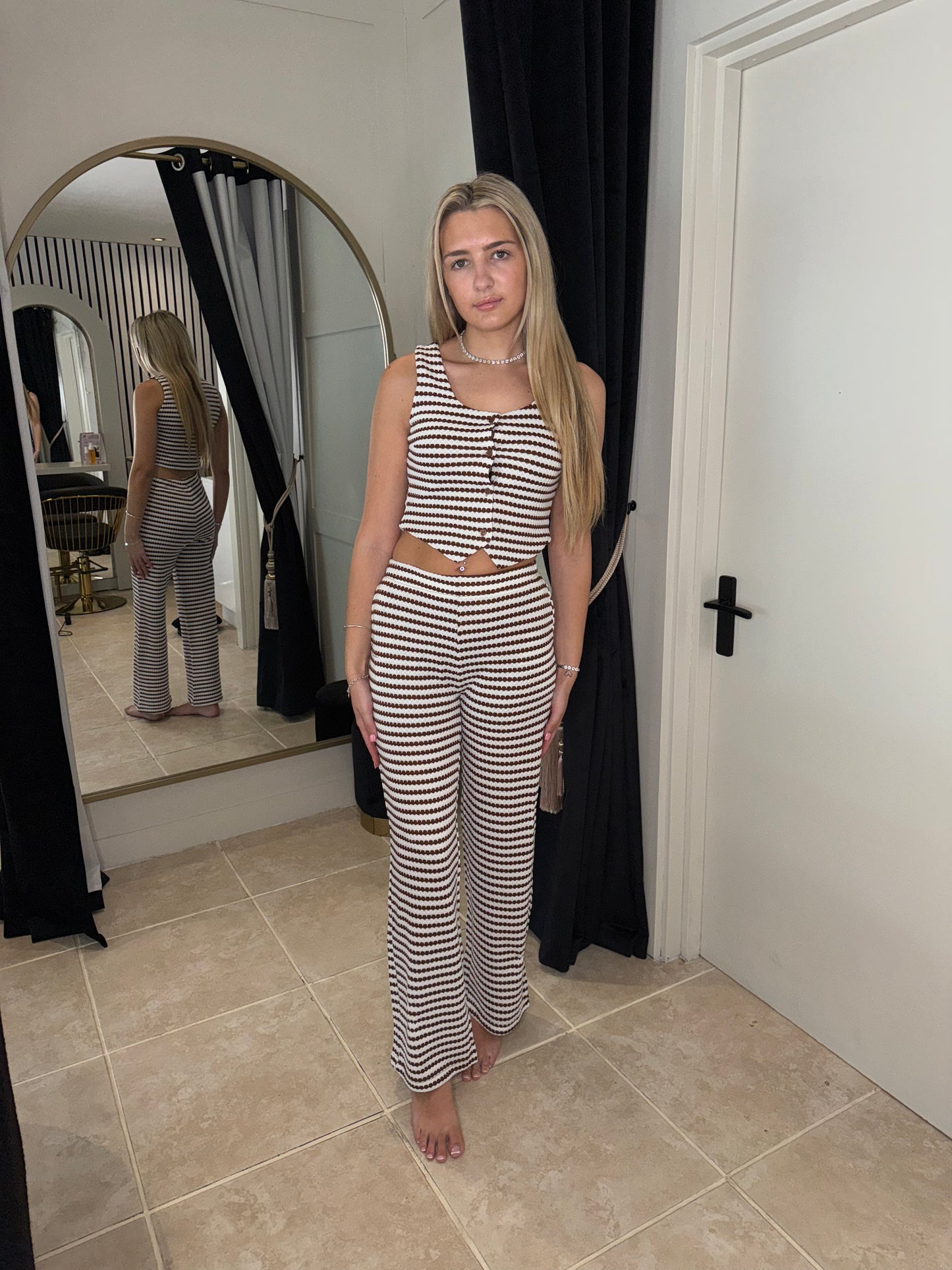 Striped Waistcoat Set