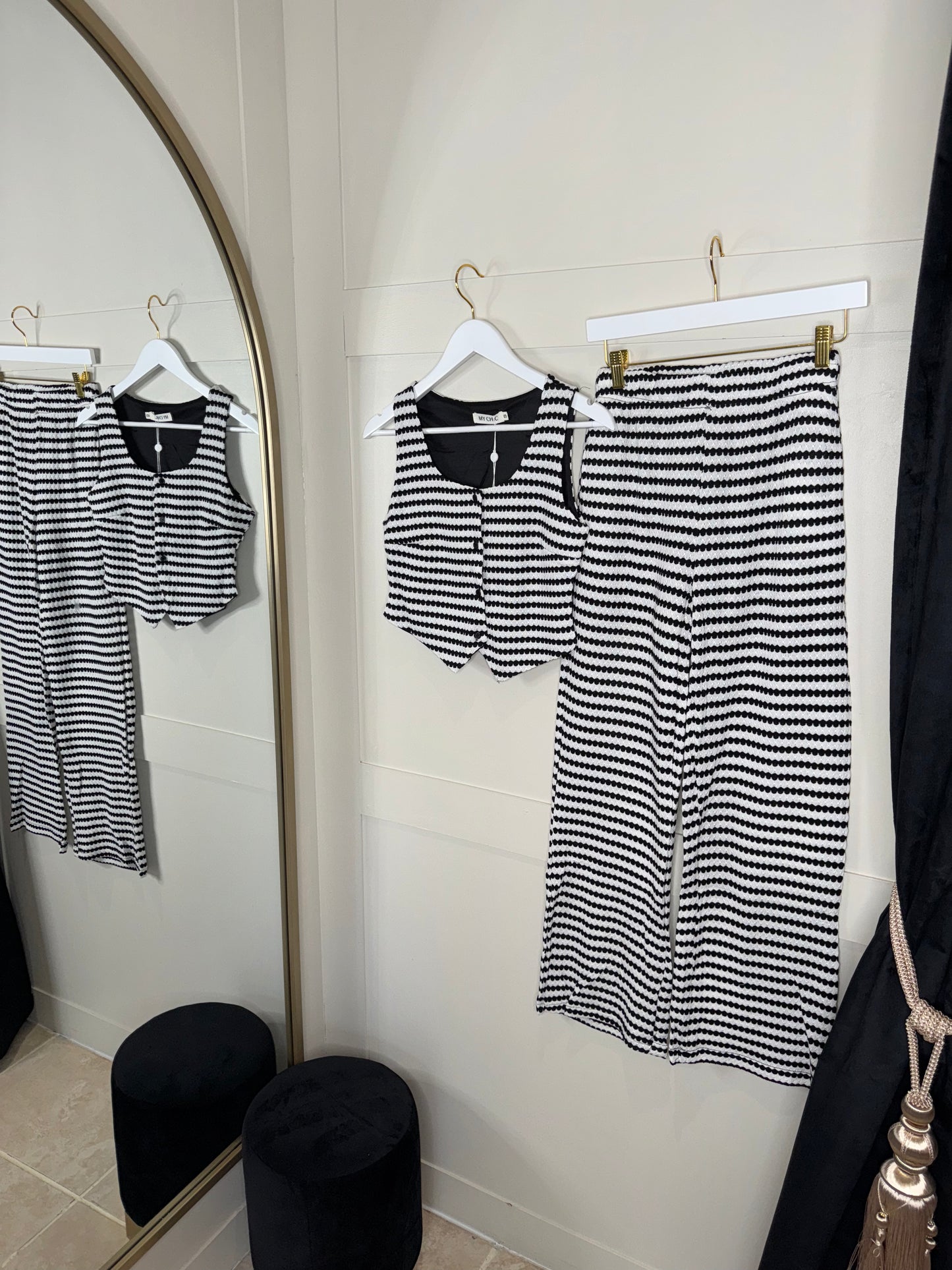Striped Waistcoat Set
