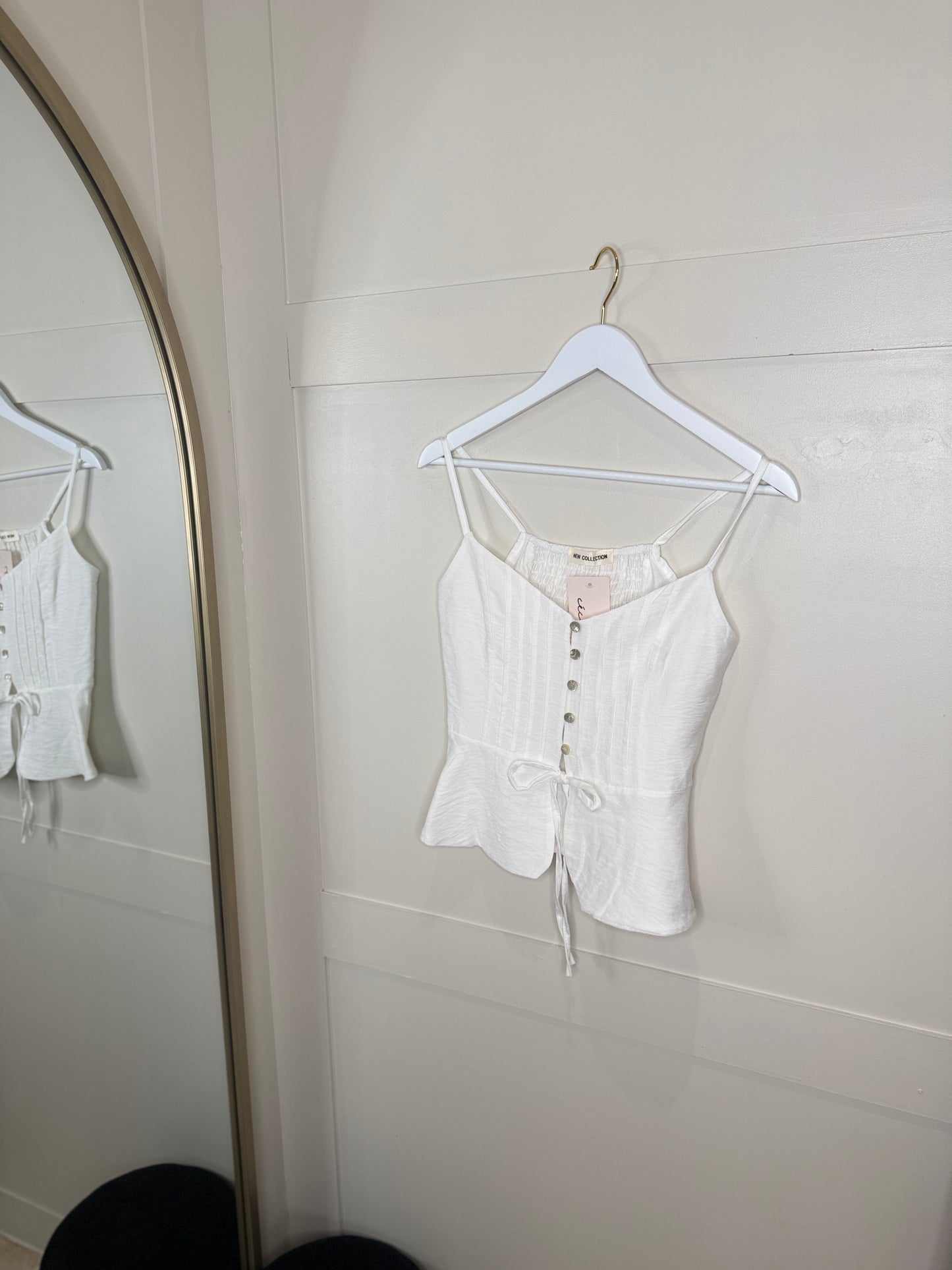 Button Front Strappy Top