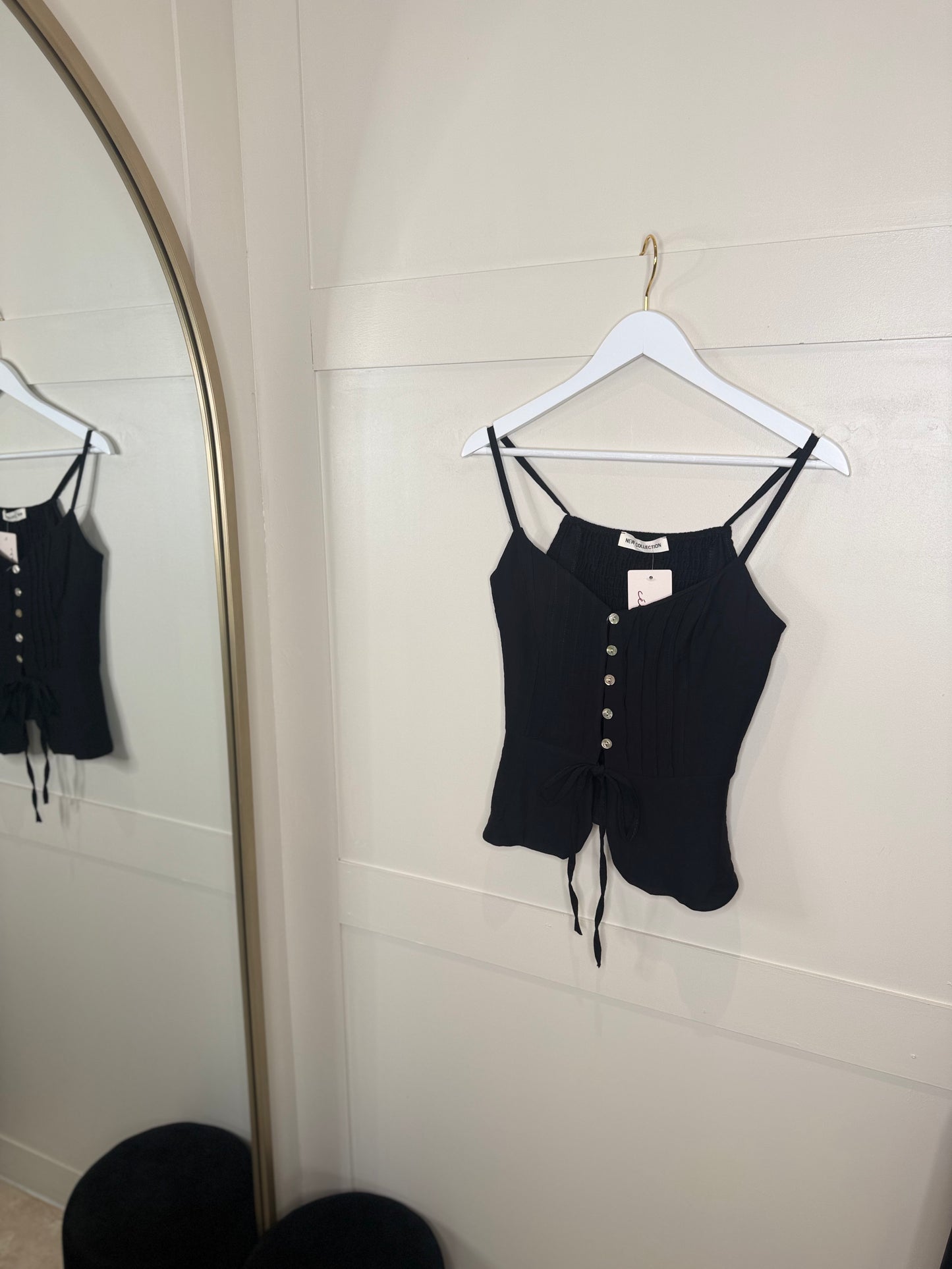 Button Front Strappy Top