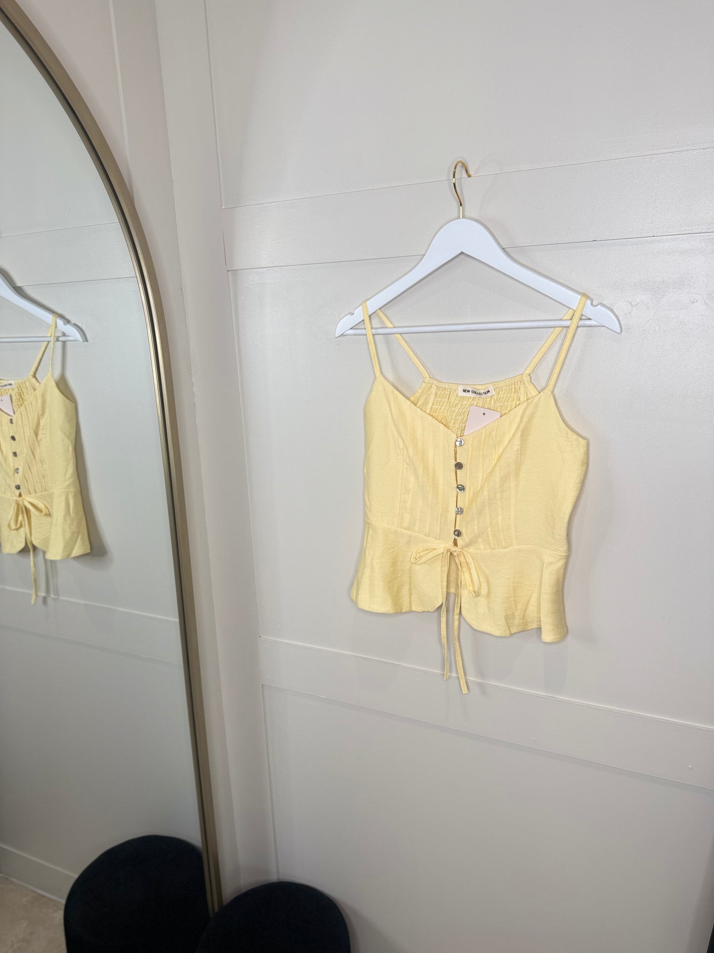 Button Front Strappy Top