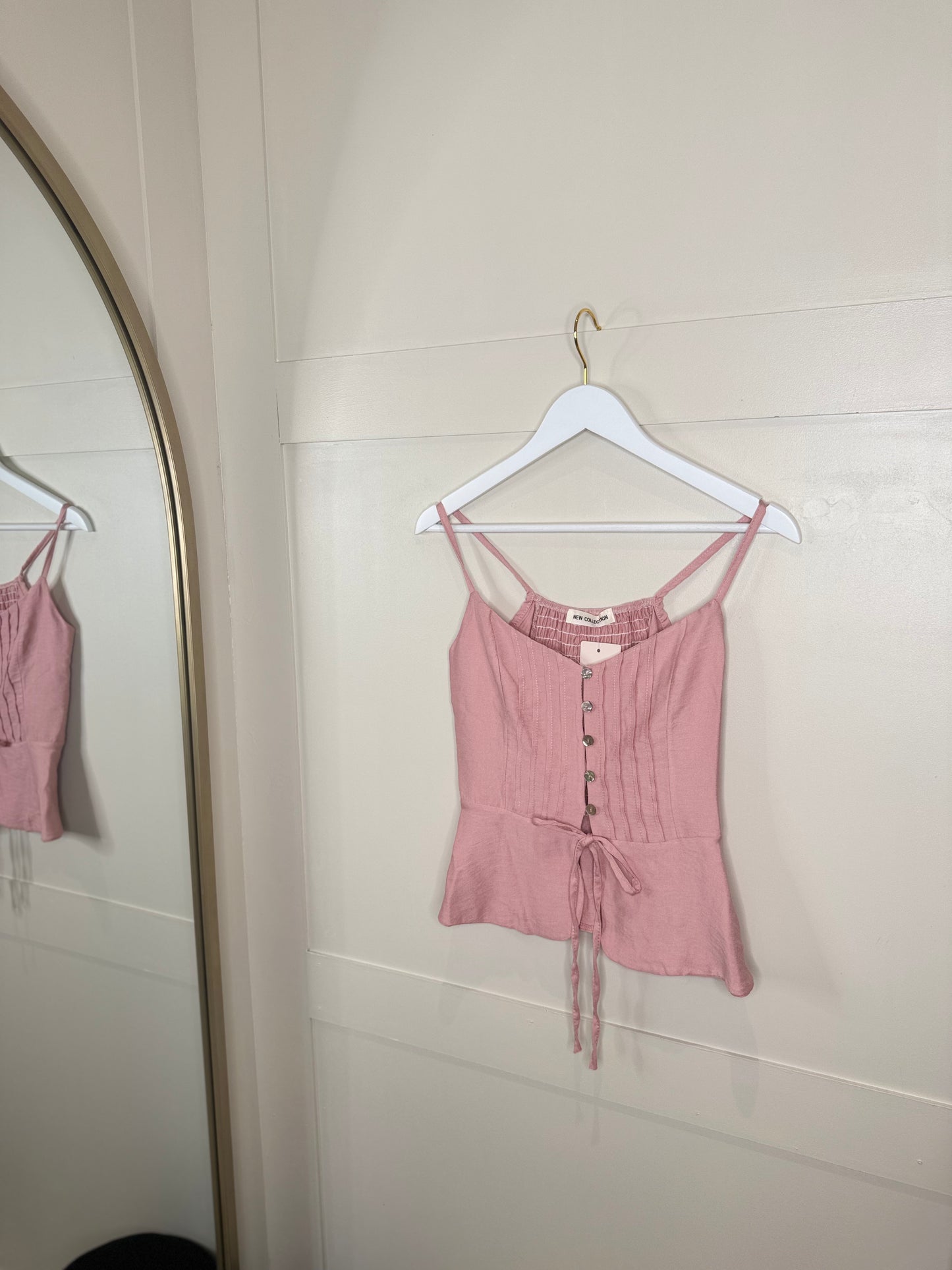 Button Front Strappy Top