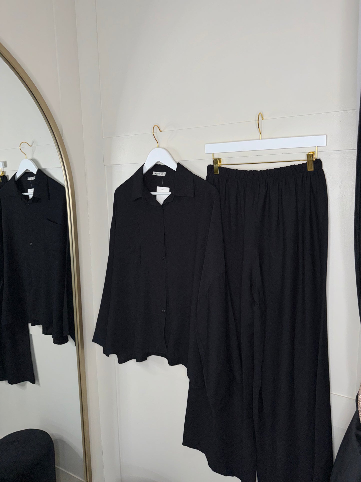 Linen Look Oversized Shirt & Trouser Co ord