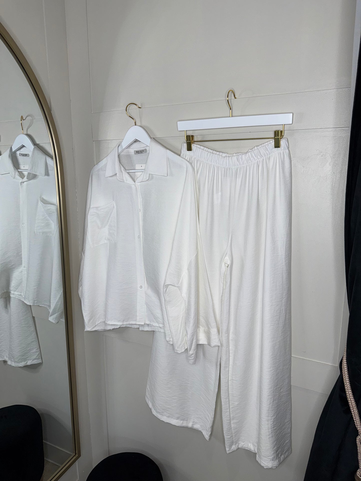 Linen Look Oversized Shirt & Trouser Co ord