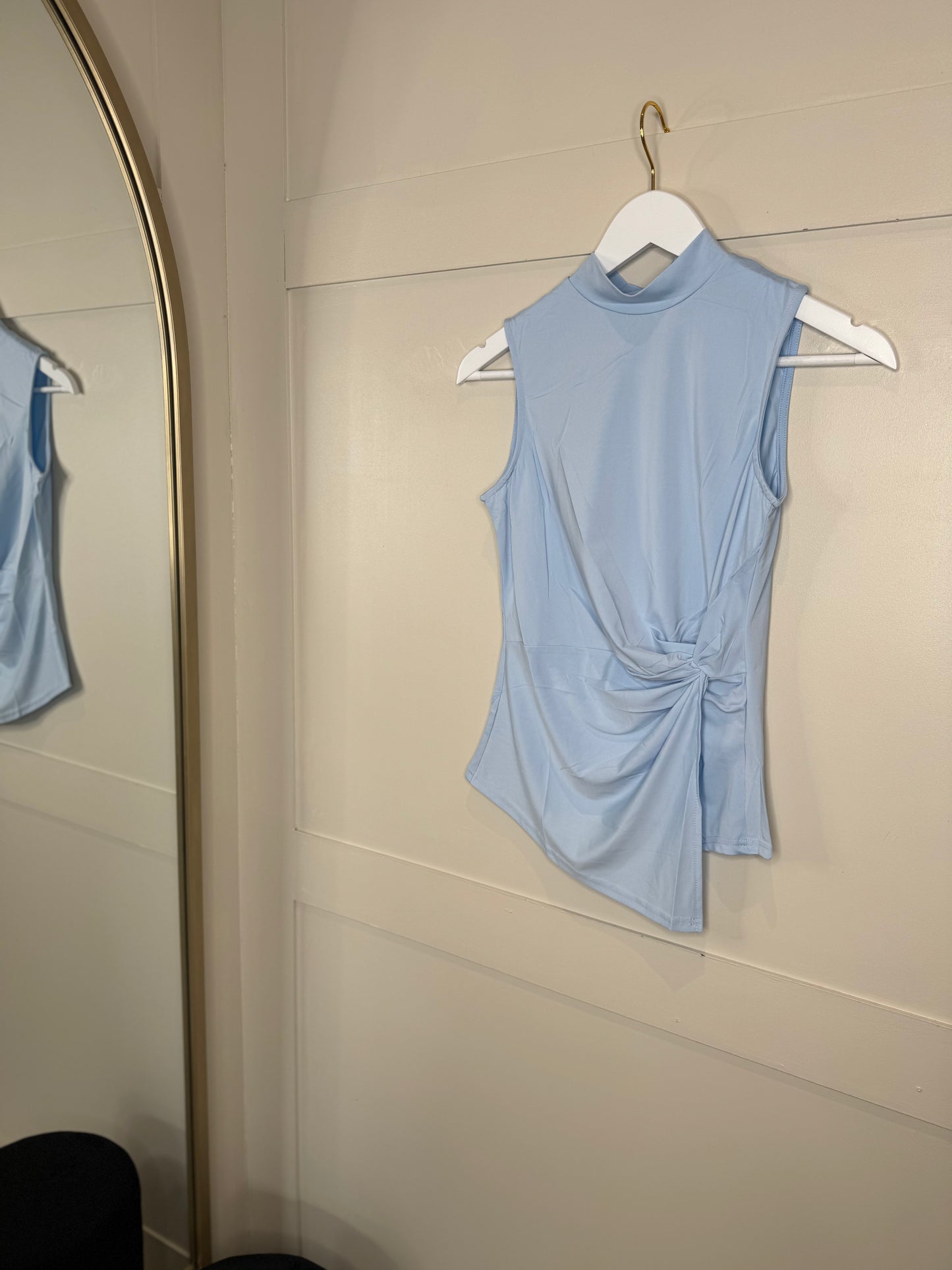 High Neck Sleeveless Top