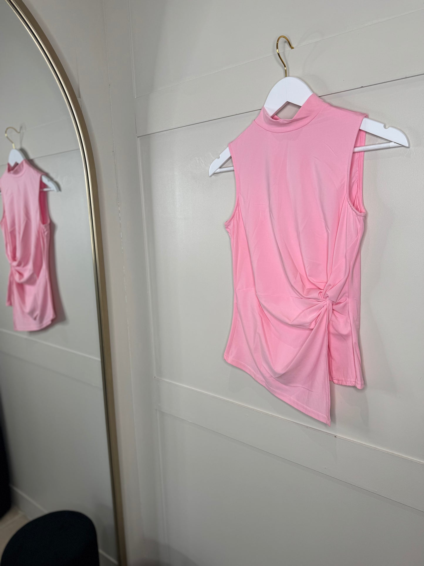 High Neck Sleeveless Top