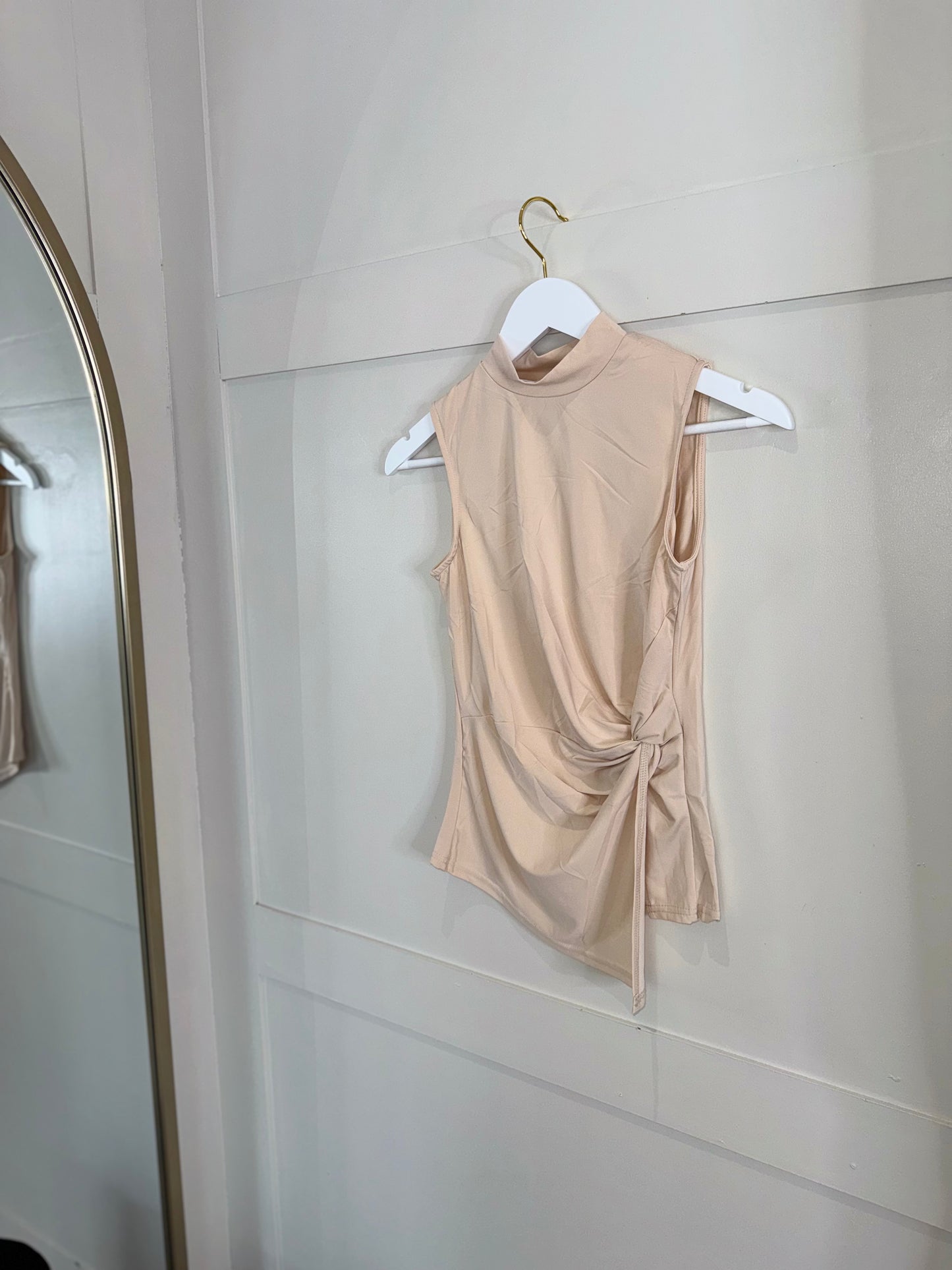 High Neck Sleeveless Top