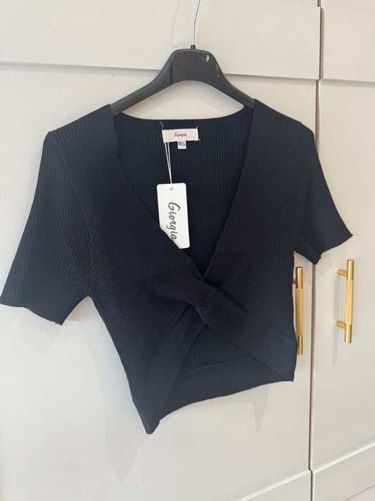 Twist Front Cropped Top