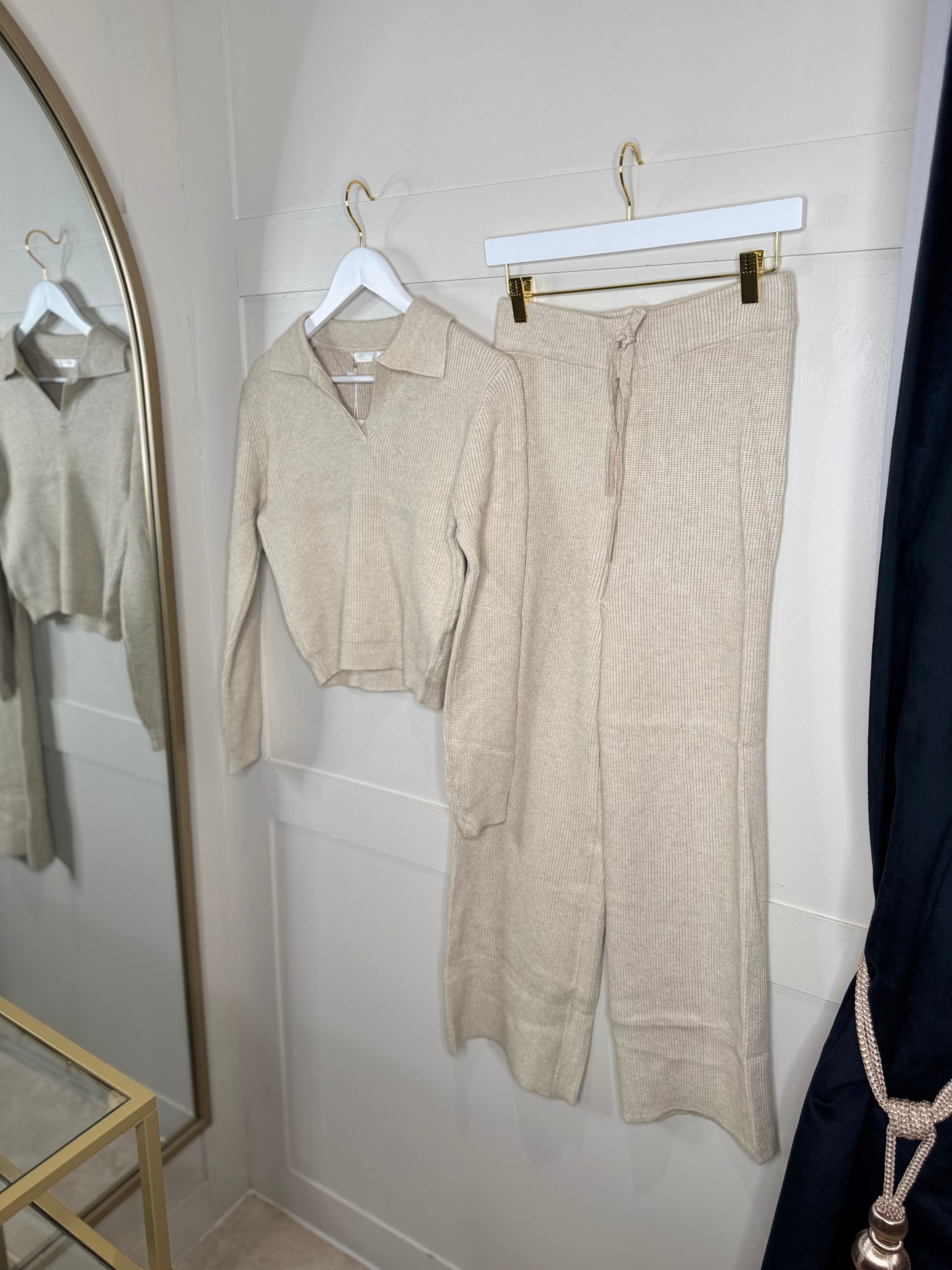 V-Neck Ribbed Co ord