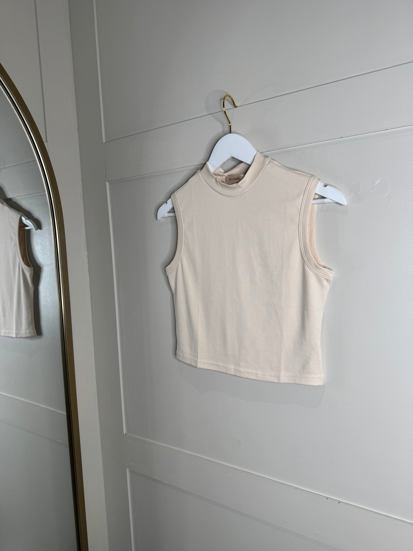 Basic High Neck Tank Top
