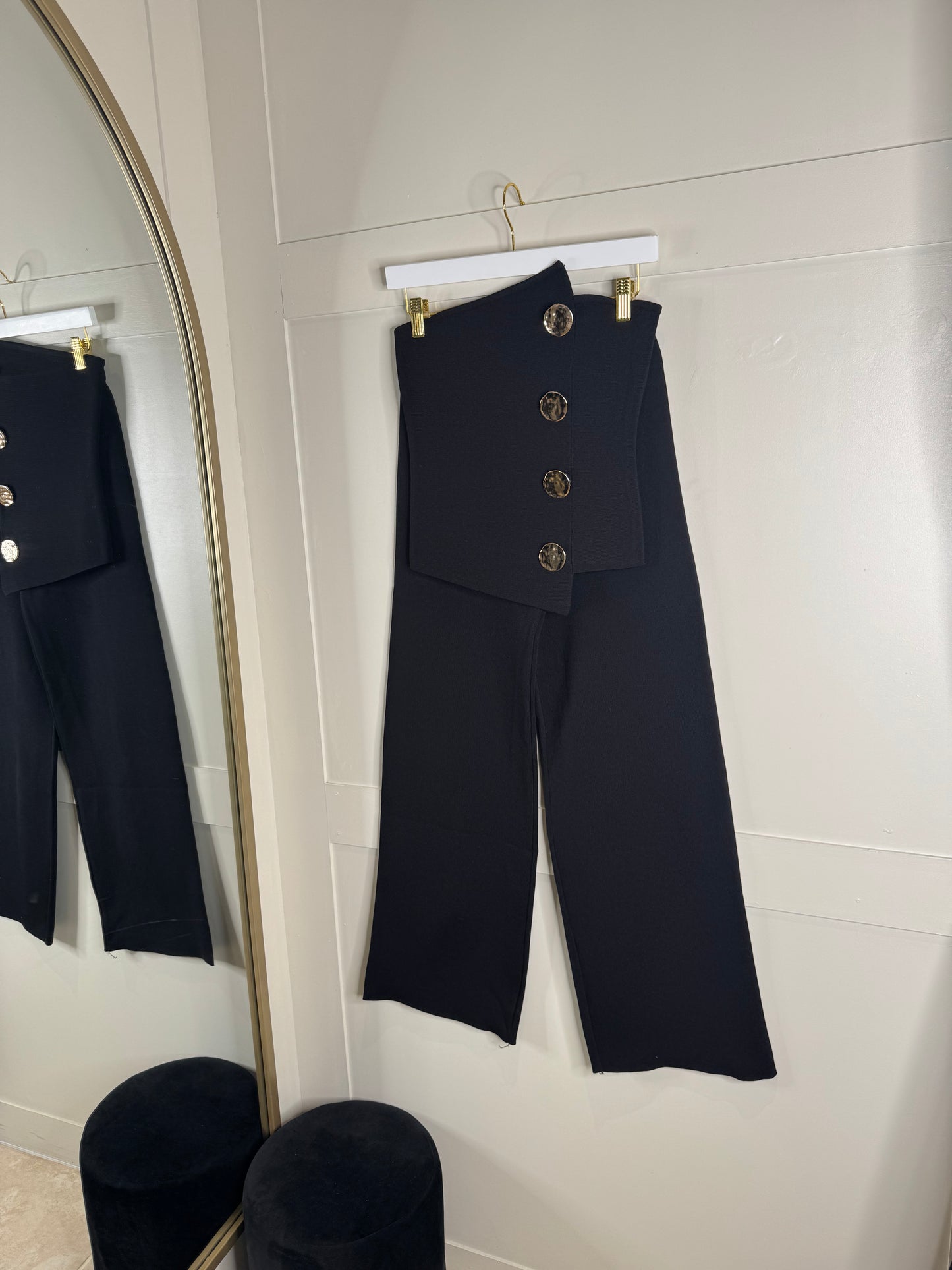 Strapless Gold Button Co ord