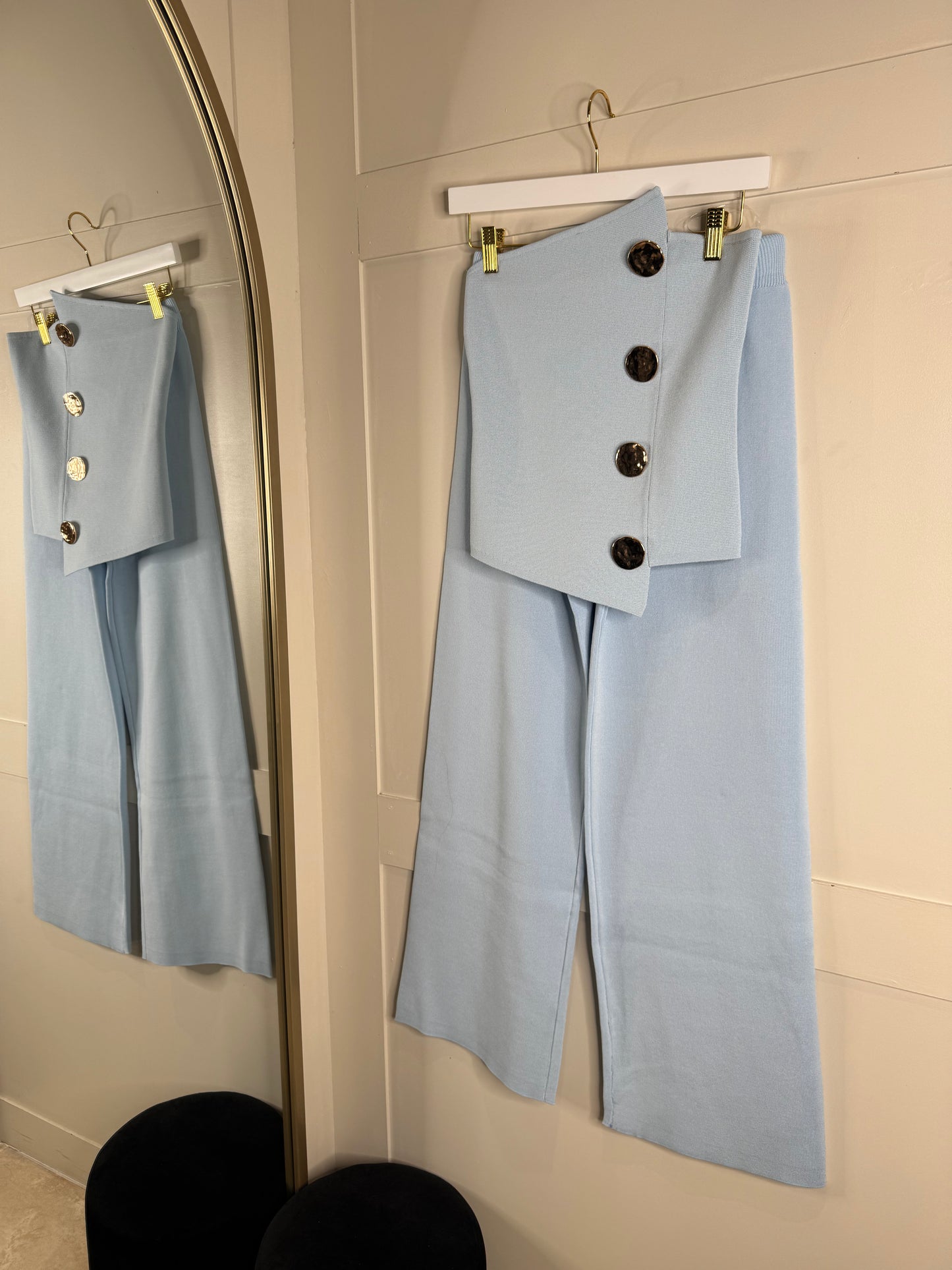 Strapless Gold Button Co ord