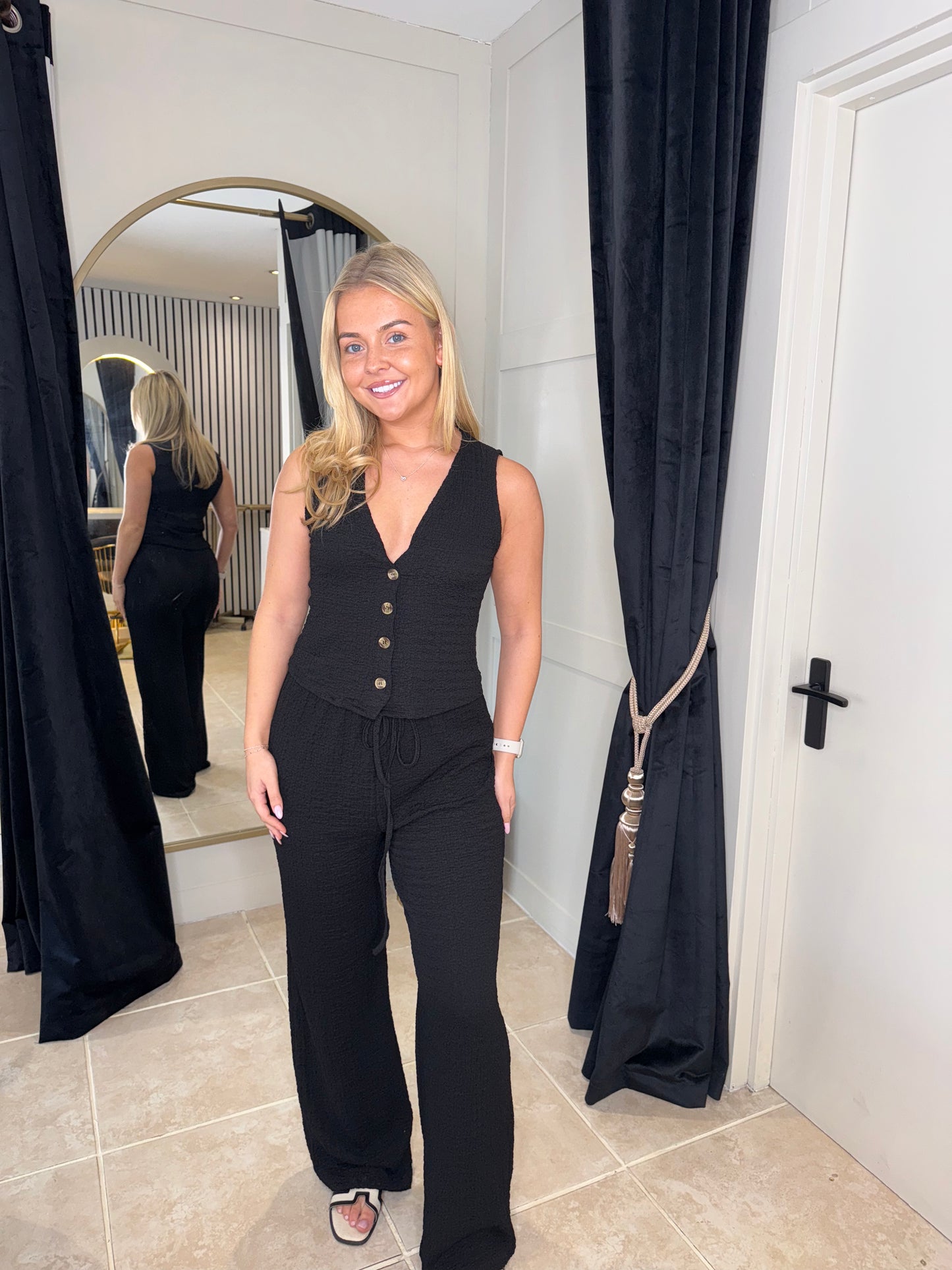 Textured Waistcoat Co-ord