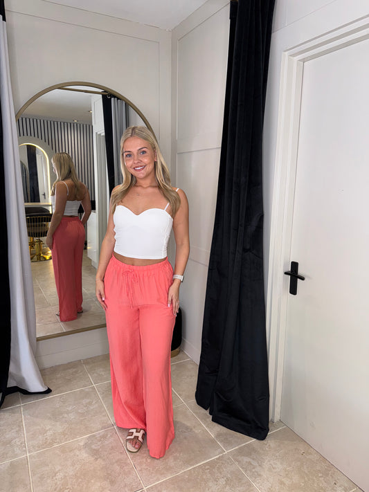 Linen Look Trousers
