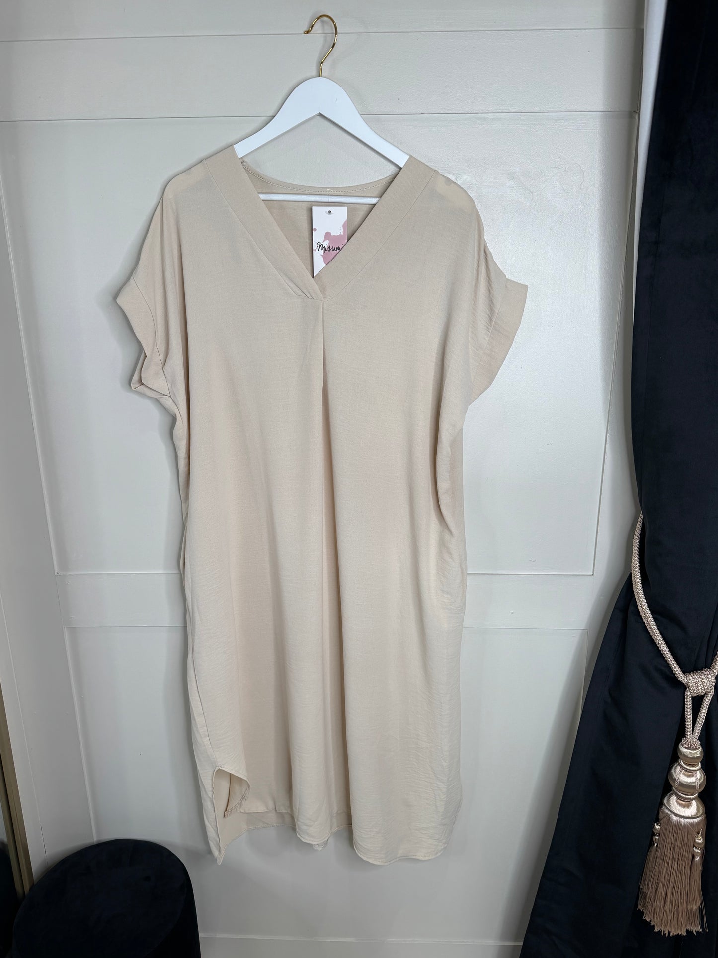 V-Neck Pocket Dress