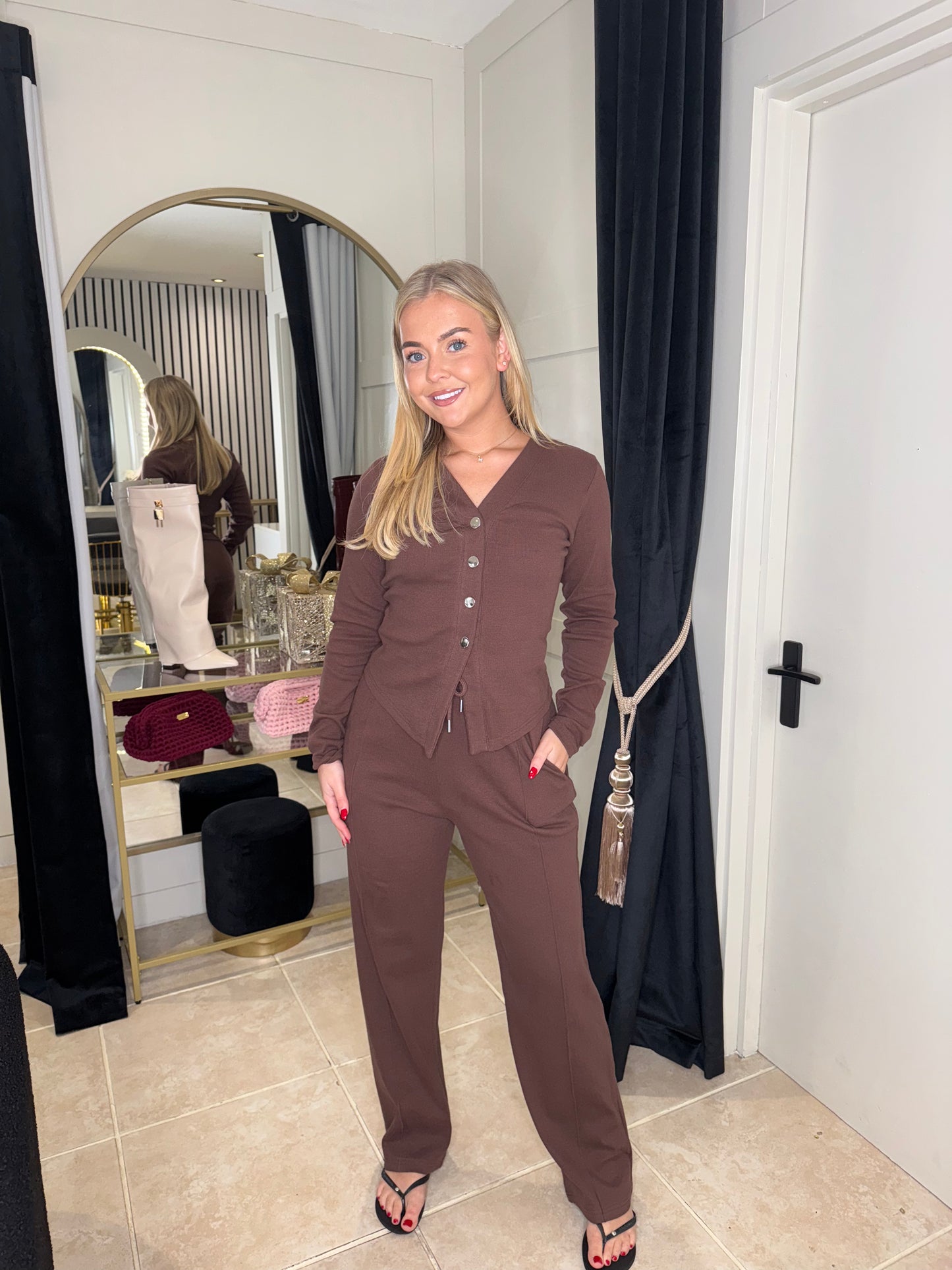 Long Sleeve Button Co Ord