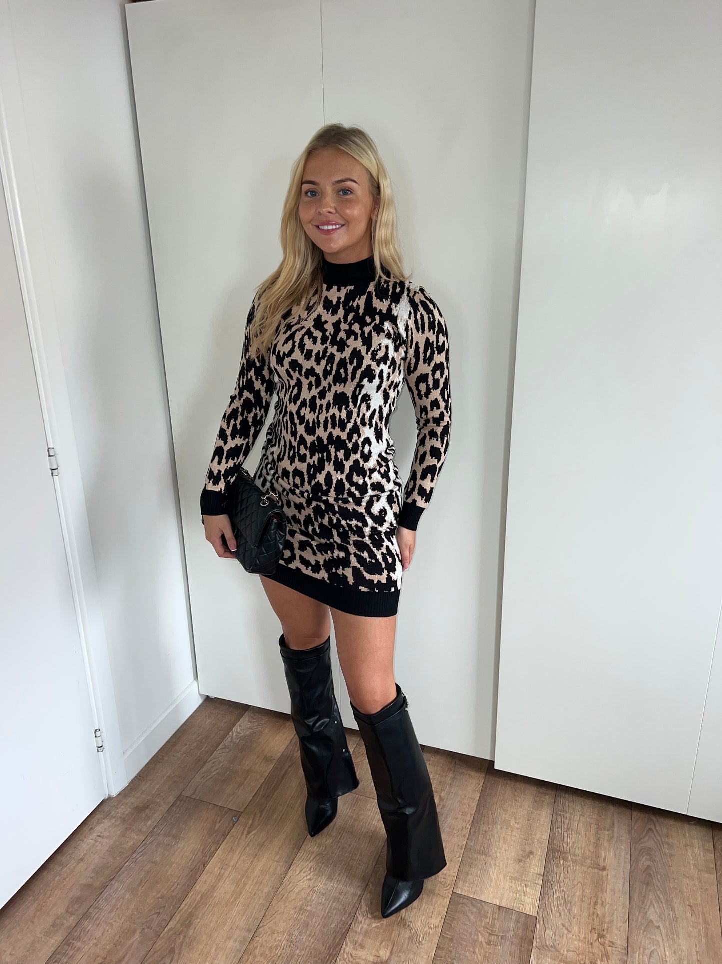 Leopard Knitted Dress