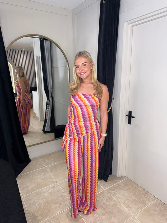 Zig Zag Bandeau Co-ord