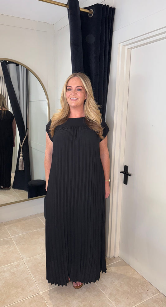 Pleated Maxi Dress