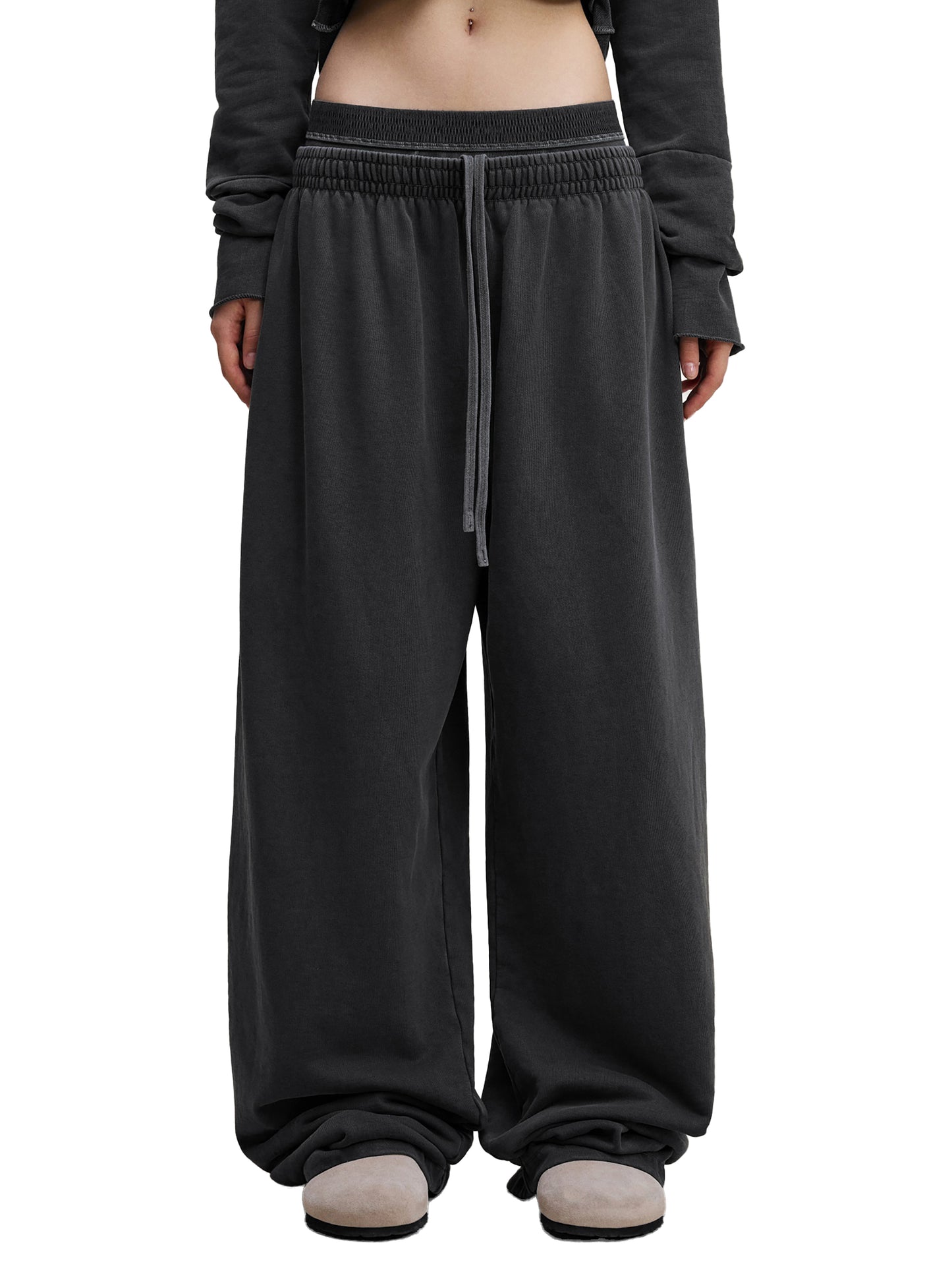 YSW Vintage Washed Double Waist Joggers